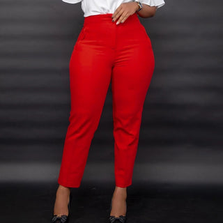 Women Shiny Yellow Capris Pants High Waist Trousers Office Work Lady Ankle Length Pant Bottoms Capris 2024 Spring Summer