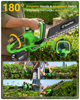 Electric Cordless Rechargeable Hedge Trimmer