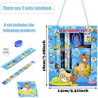 Cute 6PCS School Stationary Supplies Set