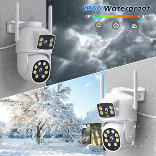 8MP 4K Dual Lens Wifi Surveillance Camera Outdoor HD 5K PTZ IP Camera Auto Tacking Night Vision Security Protection CCTV Camera