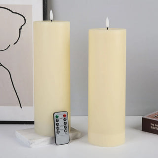 Large Flickering LED Flameless Candles