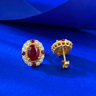 Diamond Gemstone Vintage Ear Studs Earrings