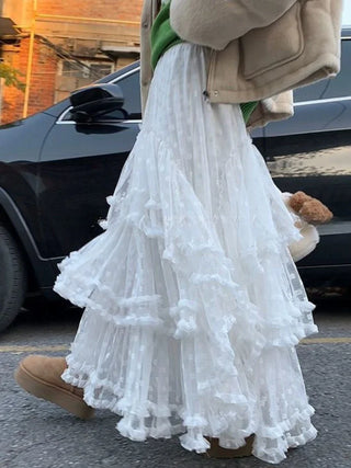 French Sweet Princess Lace Skirt