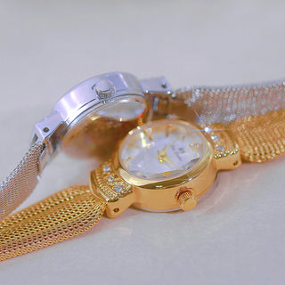 Top Brand Watches For Women Diamond Golden Quartz New Women's Gold Watch Fashion Dress Lady Female Small Wristwatch Gifts