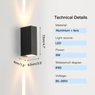 Outdoor 2Pack LED Wall Light