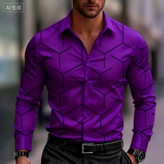Men's Business Casual Long Sleeved Shirt
