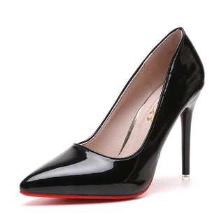 French Patent Leather High-heeled Shoes