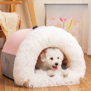 Portable Warm Plush Dog Kennel