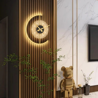 Modern LED Clock Sconce Wall Lamp