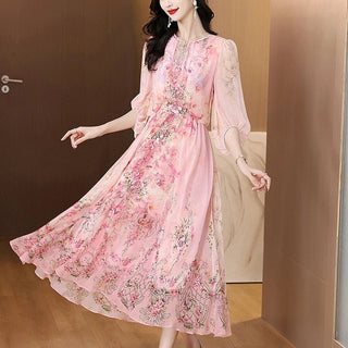 Floral Silk Luxury Dance Party Dress - Epictzar Intl.