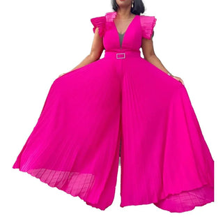 Elegant Pleated High Waist Jumpsuit - Epictzar Intl.