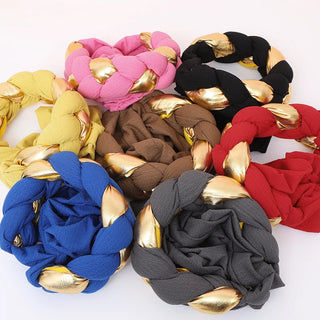 Big Braid Women's Turban Cap Elastic African Head Wraps Bonnet Lady Party Headpiece
