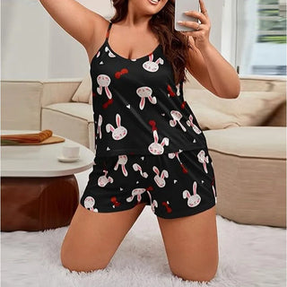 Women's Sleeveless 2 Pieces Pajamas Set