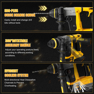 Cordless Rotary Jackhammer Impact Hammer Drill