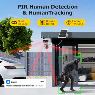 Optical Zoom Outdoor Solar Security Camera