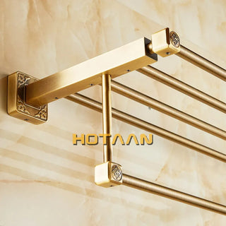 Antique Brass Bath Towel Rack
