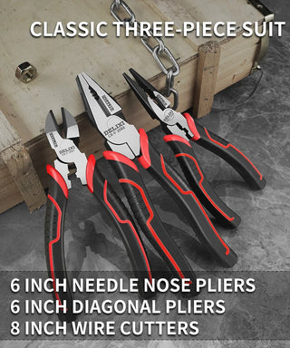 Multifunction Pliers Set Needle Diagonal Pliers Stripper Wire Cutters Wire Pliers Nose Pliers Electrician Repair Tools