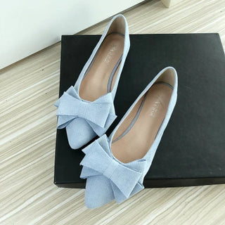 Women Big Bowknot Wedding Shoes