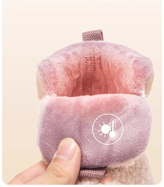 Faux Fur Winter Boots For Girls Thick Warm Teenager Kid's Snow Boots Anti-slippery Outdoor Children's Warm Boots Cotton Shoes