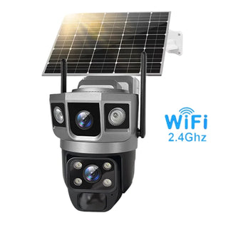 Dual Lens Solar Security Surveillance Camera