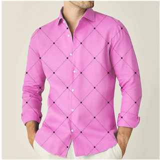 Men's Geometric Designer Print Shirt