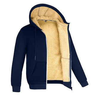 Lambswool Warm Sports Fleece Hooded Jacket
