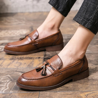 Pointed Casual Fringed Slip-on Shoes