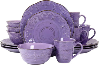 Rustic 16 Piece Stoneware Dinnerware Set