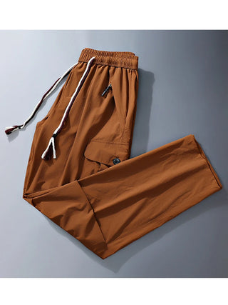 Multi-Pockets Ice Silk Cooling Pants