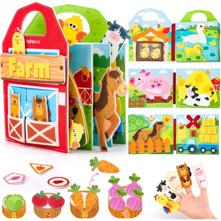 Dinosaur Busy Book for Toddlers Montessori Toys Busy Board for Boy Gifts Girl Educational Learning Activity Books Birthday Gift