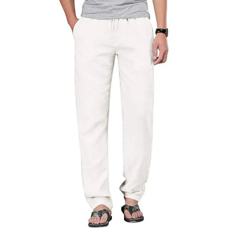 Men's Linen Elastic Waist Fitness Pants