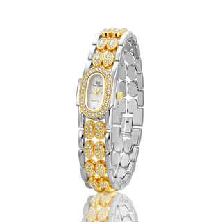 Watches For Ladies Luxury Diamond Quartz Gold Bracelet Wristwatch Women Watch Fashion High Quality Female Clock Rhinestone