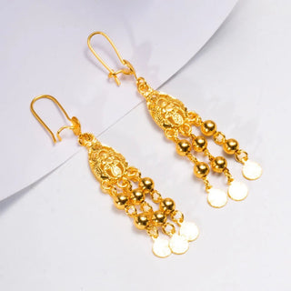 Elegant 24K Gold Dangling Earrings - Epictzar Intl.