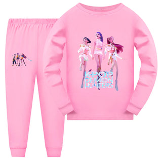 Kpop Demon Hunters Kids Clothes Rumi Mira Zoey Girls Pajama Set Fashion Boys Long Sleeve Pyjamas Children Sleepwear Suit