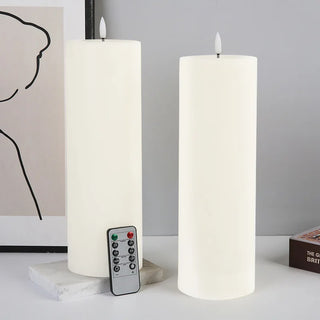 Large Flickering LED Flameless Candles