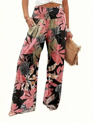 High Waisted Pleated Wide Leg Pants