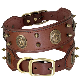 Genuine Leather Spiked Studded Collars