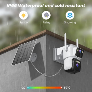 Wireless Solar Dual Lens Surveillance Camera