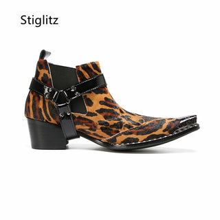 Slip On Buckle Strap Ankle Boots