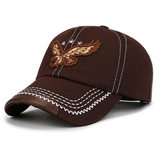 Eagle Embroidered Baseball Cap - Vibrant Fashionable Design with Sunshade Brim, Casual Comfortable Sports Cap for Outdoor Activi
