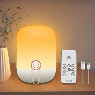 Portable LED Night Light Touch 3 Colors Dimmable Desk Lamp Rechargeable Bedside Eye Protection Reading Lamp Timed Ambient Light