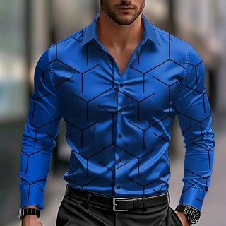 Men's Business Casual Long Sleeved Shirt