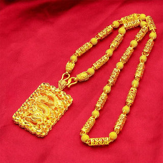 Men 24K Gold Dragon Head Necklace & Pendant - Epictzar Intl.