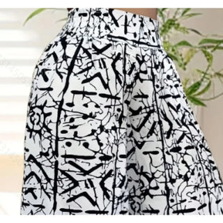Elegant Loose Drawstring Wide Leg Pants