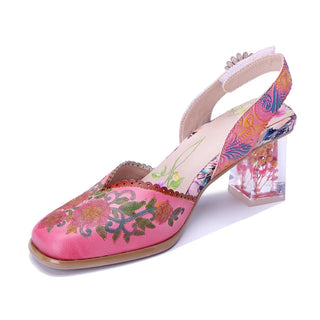 Floral Cutout Ankle Strap Party Sandals
