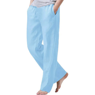 Men's Linen Elastic Waist Fitness Pants