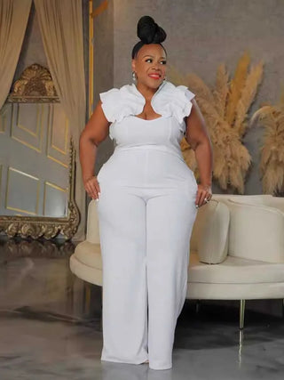 Women Elegant One Piece Zipper Jumpsuit