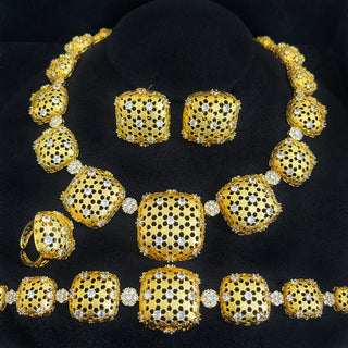 Trendy Square Nigeria Jewelry Sets