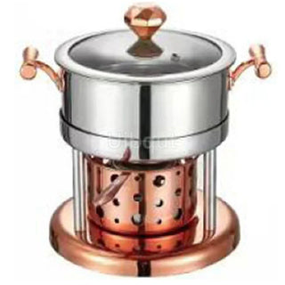 304 Stainless steel alcohol furnace Special pot for small hot pot Single One person Liquid solid pot cookware cooking pots set