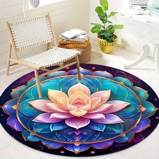 Chakra Design Round Bathroom Area Rug